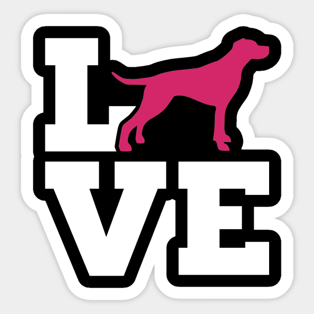 English Pointer love Sticker by Designzz